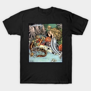 The Little Mermaid and the Sea Hag - Ivan Bilibin T-Shirt